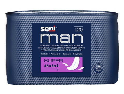 vkladysh_urologicheskiy_dlya_muzhchin_seni_man_super_20_sht_1_upakovka Вкладыш урологический для мужчин Seni MAN super № 20 шт - 1 упаковка