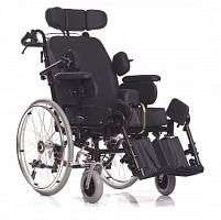 Delux 570 (600, PU/18) кресло-коляска инвалидная с доп. фиксацией головы и тела ком/прог