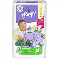 Подгузники Happy Classic Maxi (4), вес 8-18 кг 66 шт.