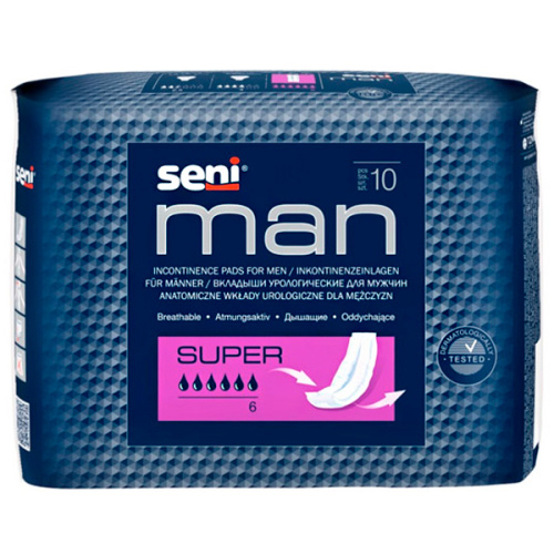 Вкладыш урологический для мужчин Seni MAN super № 10 шт - 1 упаковка