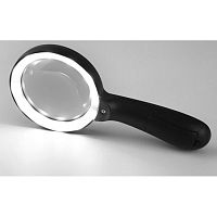 Лупа ручная, с подсветкой с увеличением до 10х90 мм