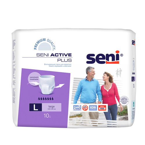 Трусики Сени Active Plus Large (№3), объем талии 100-135 см, 10 шт
