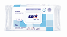 Влажные салфетки Seni Care № 80 с клапаном XXL - 20 х 30 см с витамином Е