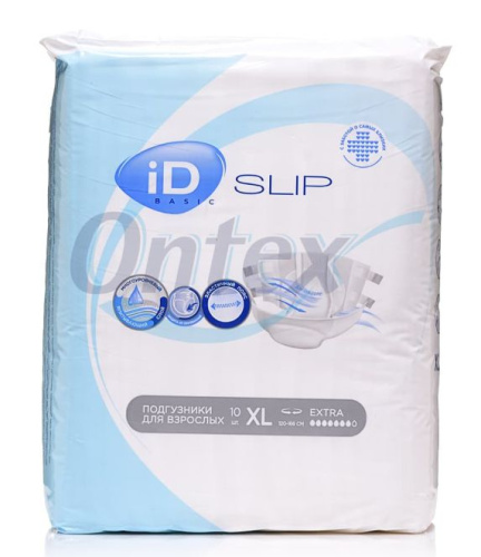 Подгузники для взрослых iD Slip Basic XL 30 шт (120-166см) 2800мл