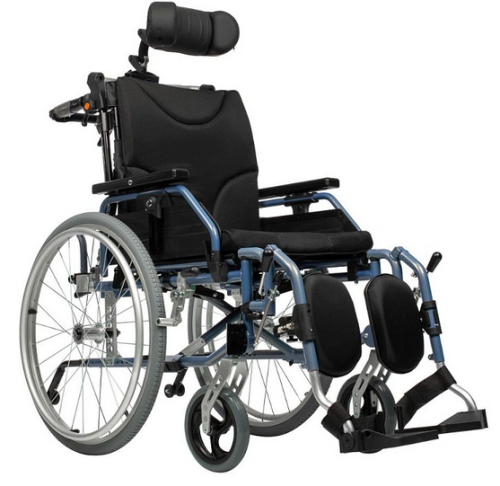 Delux 550 (Comfort 500) коляска инвалидная с доп. фиксацией головы и тела комнатная / прогулочная