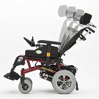ОБСЕРВЕР стандарт (складная, комп ЭКО) Кресло-коляска с эл. + подголовник и спинка с углом наклона