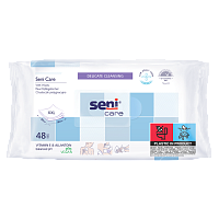 Влажные салфетки по уходу за кожей с вит. Е и аллантоином Seni Care 48 шт.