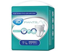 Трусы для взрослых iD Pants Premium L 10 шт (100-140см) 2200мл
