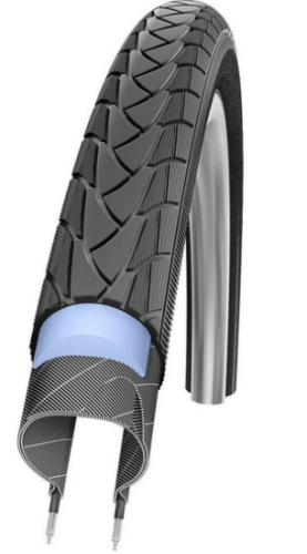 Покрышка (шина для к/коляски) Schwalbe 24х1" (25-540) Marathon Plus, цвет черный фото 3