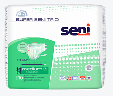 Подгузники Сени Трио Аир Медиум р.2, № 10 - тяжелая степень недержания